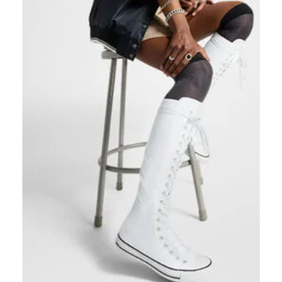 Converse Women's CTAS Knee High Zippered XX Hi Size 6.5 White NWT - Picture 7 of 7